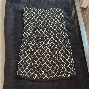 Retrofete Black and White Embellished Mini dress